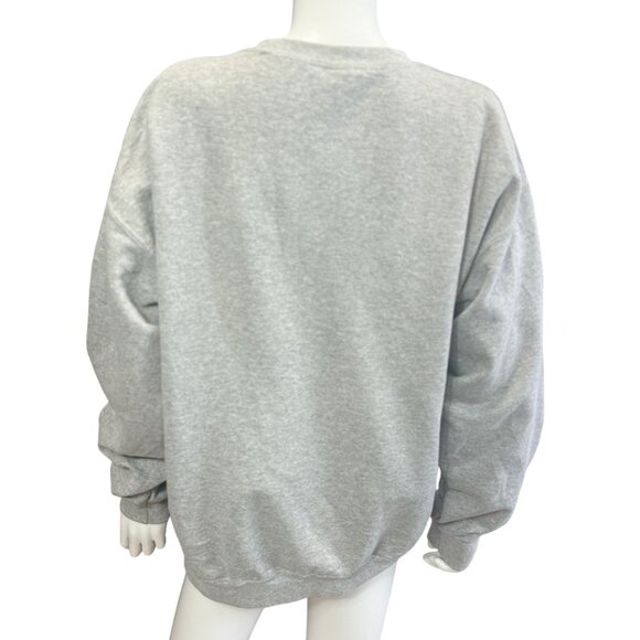 Gildan Unisex Merry Swiftmas Graphic Heather Gray Crewneck Sweatshirt Large Cott - Picture 2 of 6